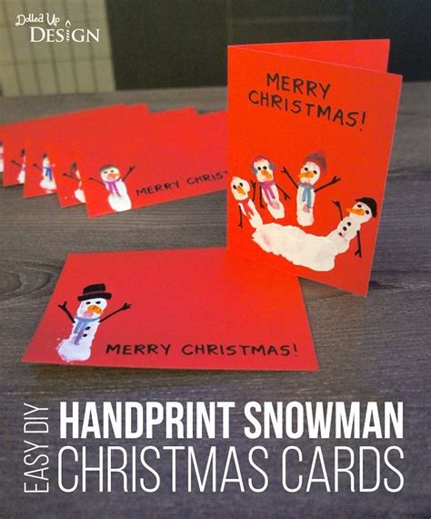 Handprint Snowman Christmas Cards - Moms & Munchkins | Fun holiday ...