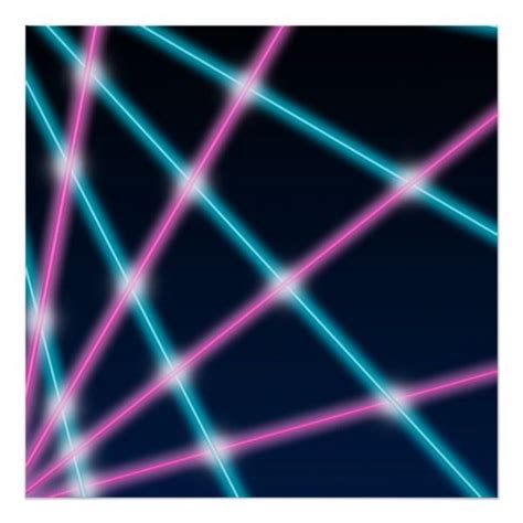 Cool 80s Laser School Portrait Backdrop Background Poster Zazzle