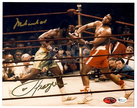 Muhammad Ali Joe Frazier I Autographed 8 X 10 Full Color Action