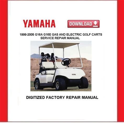 Yamaha G16a G16e Gas And Electric Golf Carts Service Repair Manuals Pdf Download Etsy