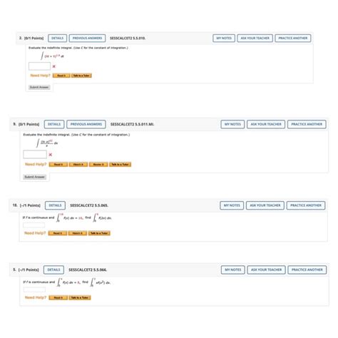 Solved 2 0 1 Points DETAILS PREVIOUS ANSWERS SESSCALCET2 Chegg