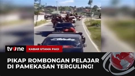 Detik Detik Sebelum Mobil Pikap Angkut Rombongan Pelajar Terguling