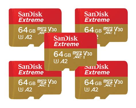 SanDisk Extreme 64GB MikroSDXC UHS I Minneskort 5011325450 Dustin Se