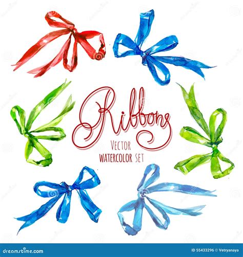 Watercolor Ribbons Stock Vector Illustration Of Card 55433296