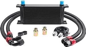 Amazon Universal 16 Row Oil Cooler Kit 10AN Transmission Engine