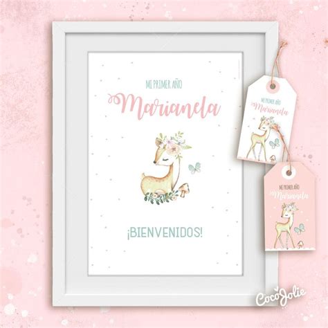 Kit Ciervita Nena Del Bosque Imprimible Personalizable Imprimible