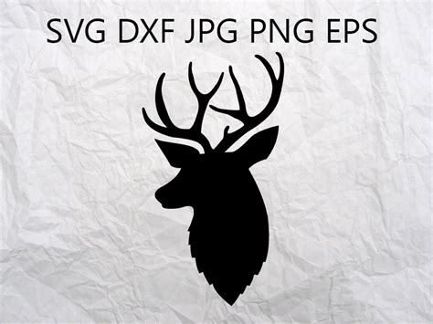 Cerf svg silhouette svg cerf coupé fichier chemise tête de Etsy