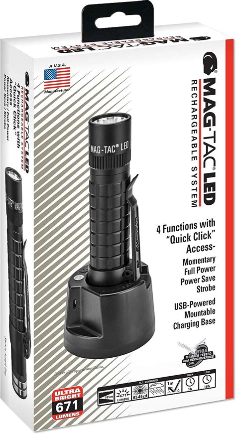 Maglite Mag Tac LED Rechargeable Flashlight India Ubuy