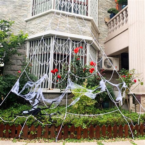 Kiskick Simulated Spiderwebs Yard Decor Enhance Horror Ambient With