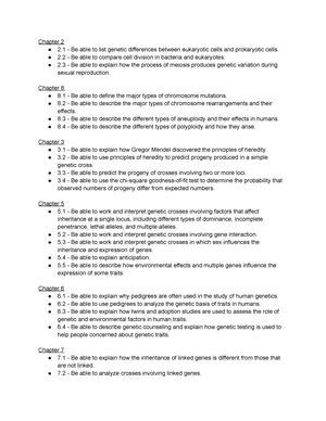 Chapter 3 Slides 2 Exam 2 MCB 2400 Human Genetics Chapter 3