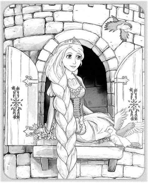 Horreur D Tourner D Teste Coloriage De Raiponce A Imprimer Diamant