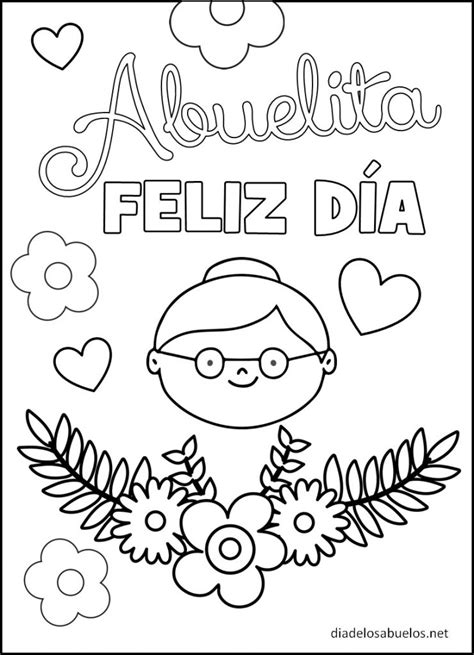 Dibujos Para Colorear Dia De La Abuela Imprimir Dibujos Para Pintar