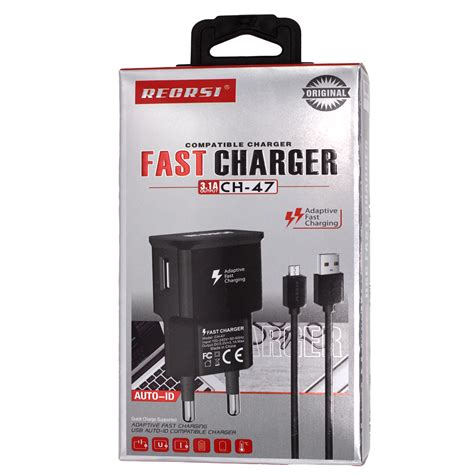 Recrsi Wall Charger Model Ch 47 With Micro Charging Cable Excellent