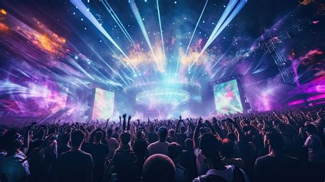 Premium Ai Image A Photo Of A Futuristic Music Festival With