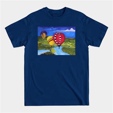 Hot Air Balloons Flying Over The River Hot Air Balloons T Shirt Sold By Judith Odriscoll