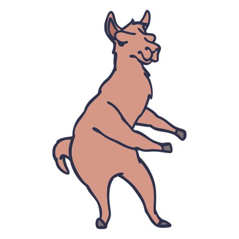 Llama Dance Dancing Stroke Flat Transparent PNG SVG Vector File