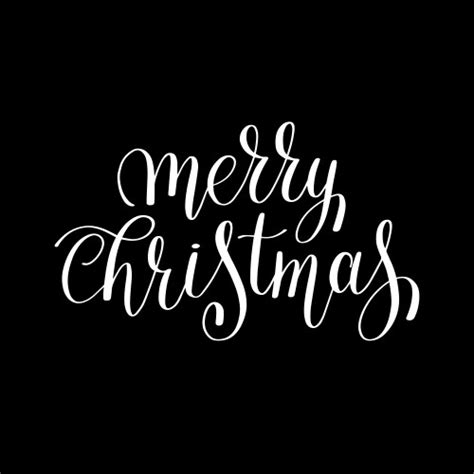 Black And White Christmas Card Merry Royalty Free Vector