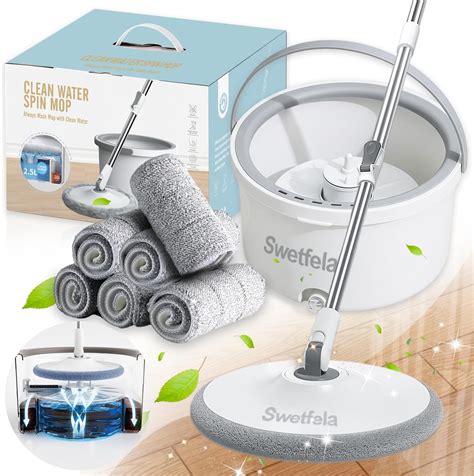 Livington Clean Water Spin Mop Wischmop Set Mit Zwei Kammer