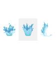 Water And Drop Icon Blue Wave And Water Splashe Vector Image