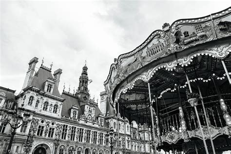 Paris Town Hall And Merry Go Round Photograph By Dennis Diatel Pixels