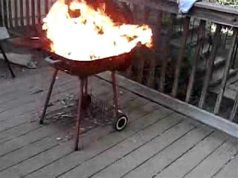 Grill Catches On Fire Youtube