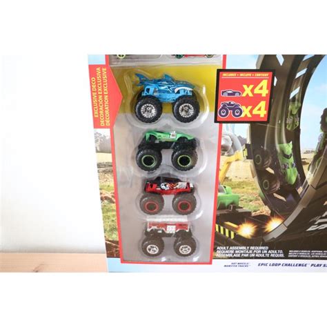 Hot Wheels Monster Trucks EPICLOOP ホットウィール モンスタートラック 大きなループ チャレンジ モンスタートラック 台ホットウィール 台セット マテル