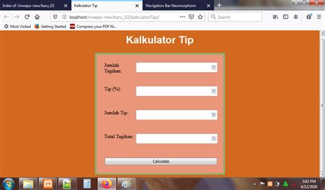 Cara Membuat Kalkulator Tip Dengan JavaScript