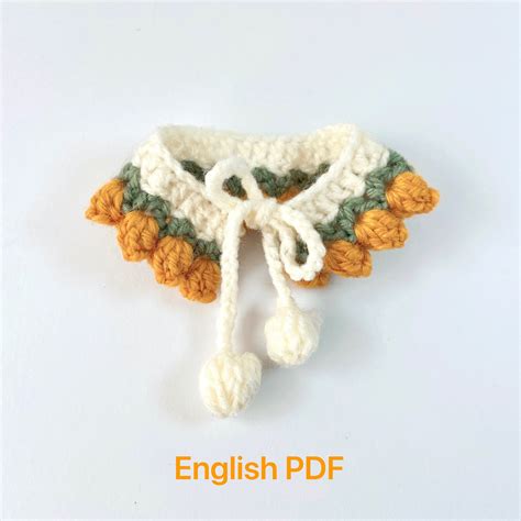 Pet Collar Crochet Pattern English Crochet Pet Collar Etsy