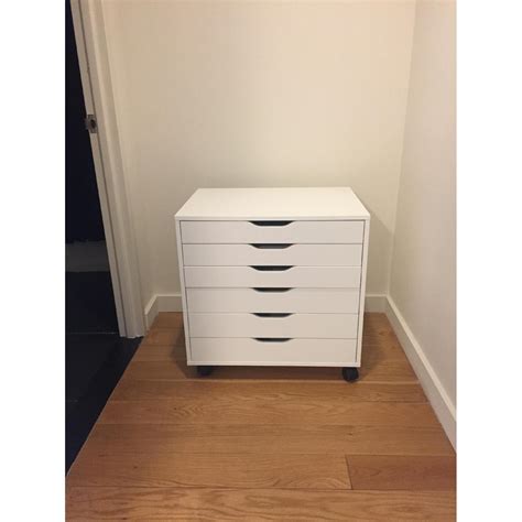 Ikea Alex Drawer Unit On Casters In White Aptdeco