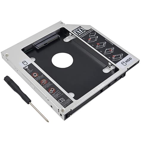 Universal Aluminum IDE To SATA 2nd HDD Caddy 12 7mm 2 5 SATA 3 0 SSD