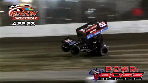 Powri 410 Boss Sprint Car League At Benton Speedway Highlights Youtube