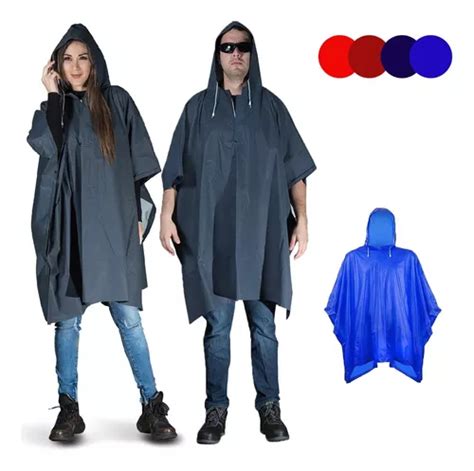 Capa Poncho De Lluvia Impermeable Para Adultos Con Estuche Cuotas Sin