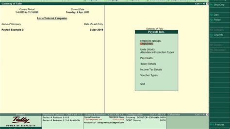 Creating Employee Details And Defining Salary Structure Tally Erp