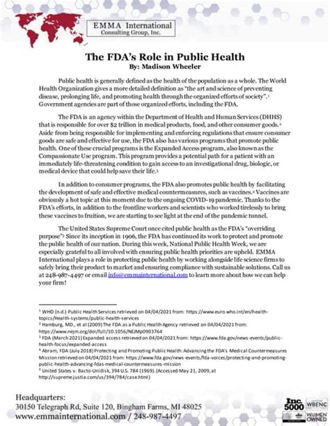 The Fdas Role In Public Health Pdf