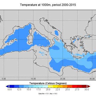 Mean annual wind climate (at 10 m above sea level) in the Mediterranean ...