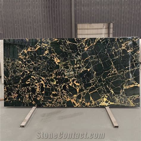 Athens Black Gold Marble Slabs Floor Tiles Countertops From China