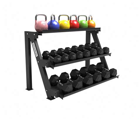 Rack Mancuernas Hexagonales Bandejas Afw Oss Fitness