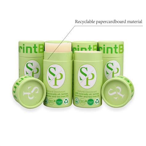 Eco Friendly Biodegradable Containerpush Up Lip Balm Deodorant Packaging Paper Tube Custom