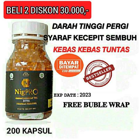 Jual Nigpro Original Kapsul Habbatussauda Premium Extra Propolis