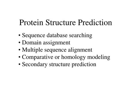 Ppt Protein Structure Prediction Powerpoint Presentation Free Download Id 376765