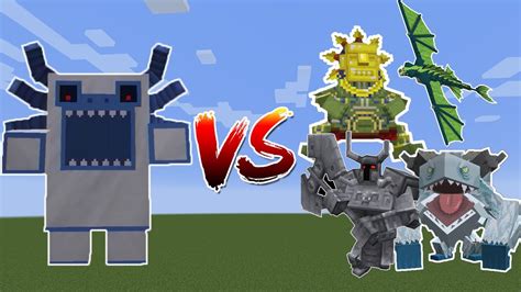 Alpha Yeti Vs Mowzie S Mobs Monsters In Minecraft Youtube