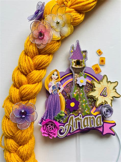 Tangled Cake Topper Rapunzel Cake Topper Princess Cake Etsy