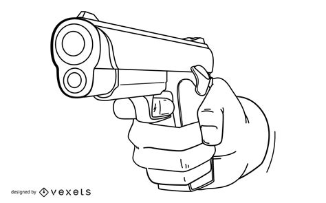 Mano Con Un Vector De Pistola Descargar Vector