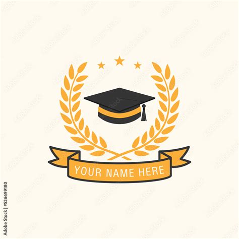 Graduation Certificate With Vector Toga Hat Icon Ribbon And Laurel