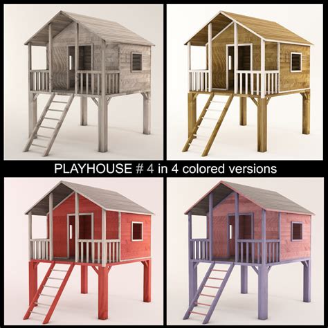 Wooden Playhouse Stilts Using 3d Model