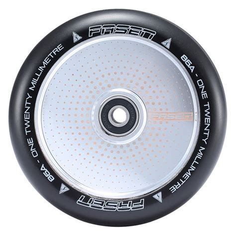 Fasen Hollow Core Hypno Dot Chrome 120mm Wheels My Scooter Lab