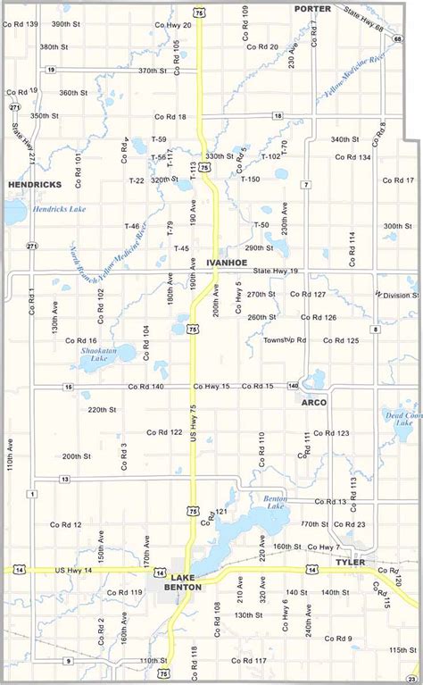 Lincoln County Map Minnesota Us County Maps