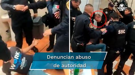 Se agarran a golpes policías y civiles en una taquería de la GAM YouTube