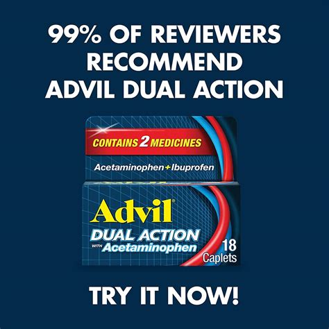 Advil Dual Action 8 Hour Pain Relief 144 Ct Caplets With Advil PM