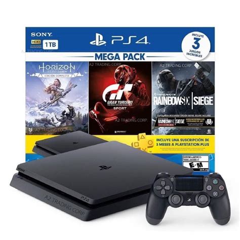 Consola Sony Playstation 4 SLIM 1 TB HITS BUNDLE 3 Negro